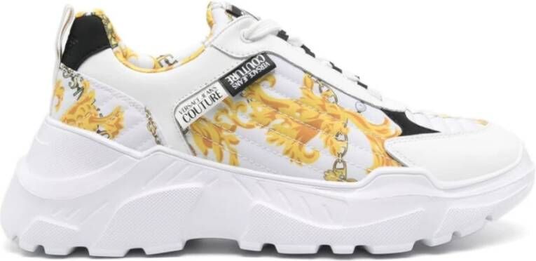 Versace Jeans Couture Witte Sneakers voor Mannen Aw24 Multicolor Heren