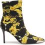 Versace Jeans Couture Zwarte enkellaarzen voor vrouwen Multicolor Dames - Thumbnail 5