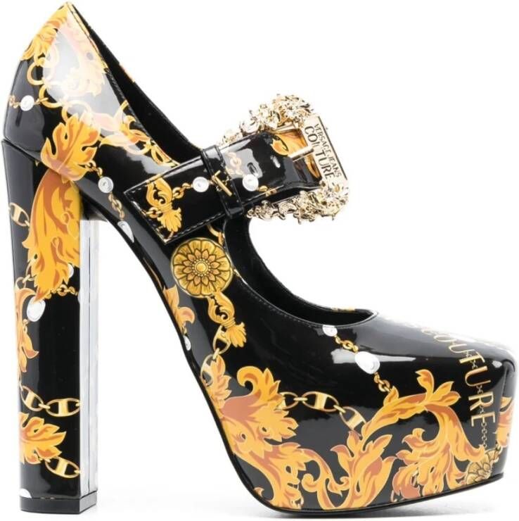 Versace Jeans Couture Zwarte Pumps voor Dames Black Dames