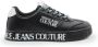 Versace Jeans Couture Zwarte leren sneakers met logo details Black Heren - Thumbnail 4