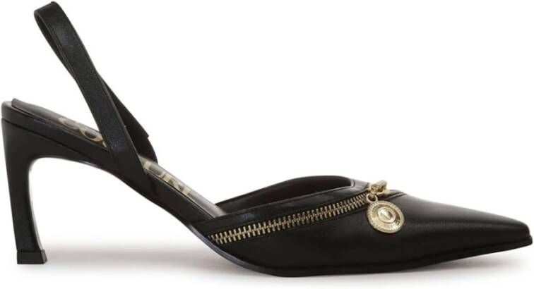 Versace Jeans Couture Zwarte Pumps voor Vrouwen Aw24 Black Dames