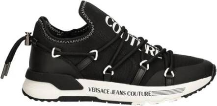 Versace Jeans Couture Zwarte Sneakers Urban Elegance Stijl Black Heren