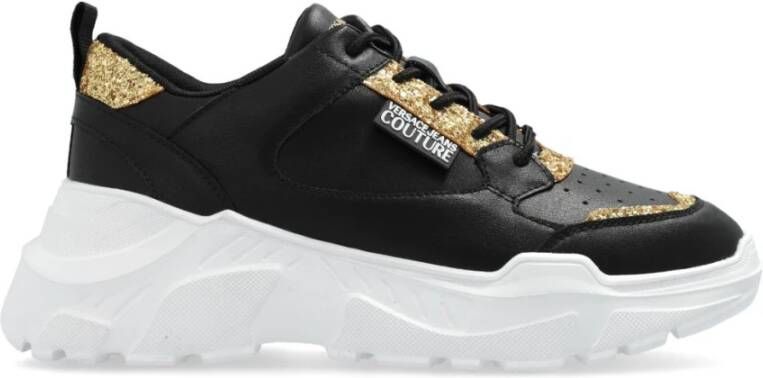 Versace Jeans Couture Zwarte Sneakers voor Heren Black Dames