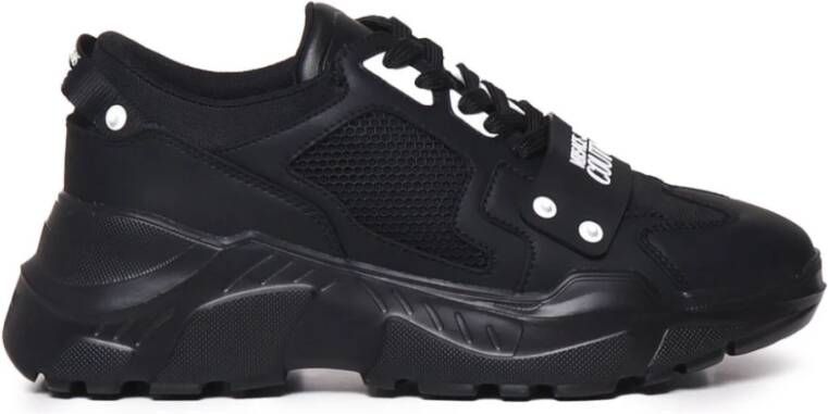 Versace Jeans Couture Zwarte Sneakers voor Mannen Aw24 Black Heren