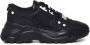 Versace Jeans Couture Speedtrack Zwarte Leren Mesh Sneakers Black Heren - Thumbnail 7