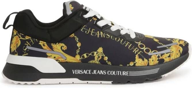 Versace Jeans Couture Zwarte Sneakers voor Mannen Aw24 Black Heren