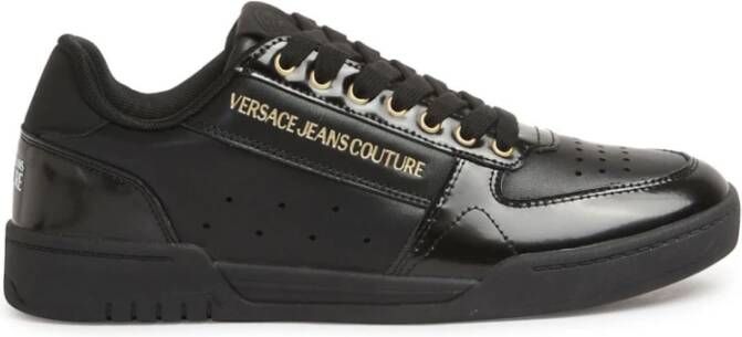 Versace Jeans Couture Zwarte Sneakers voor Mannen Aw24 Black Heren