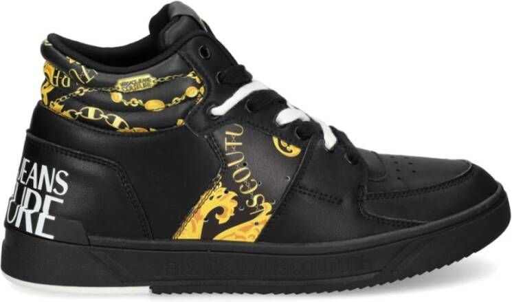 Versace Jeans Couture Zwarte Sneakers voor Mannen Aw24 Black Heren