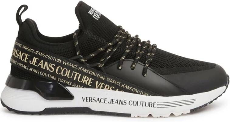 Versace Jeans Couture Zwarte Sneakers voor Vrouwen Aw24 Black Dames