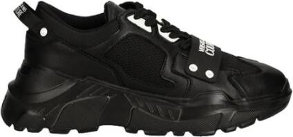 Versace Jeans Couture Zwarte Sneakers voor Mannen Black Heren