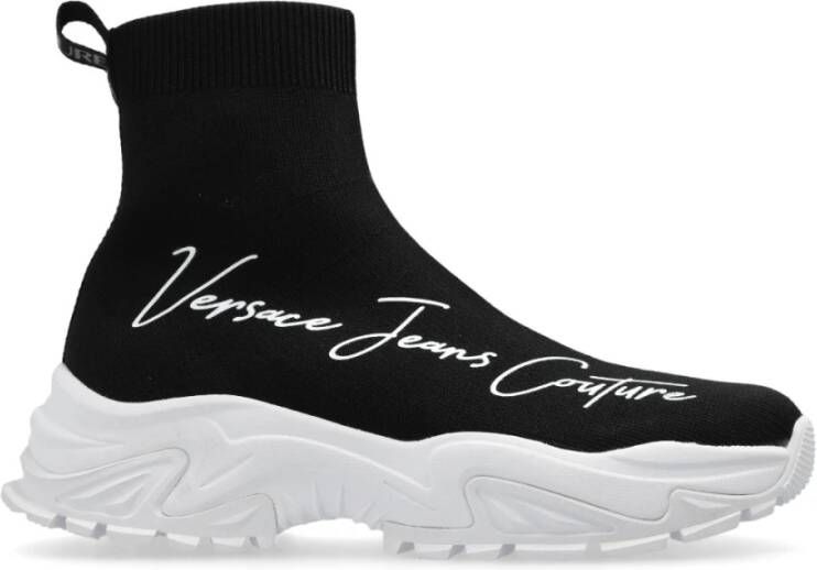 Versace Jeans Couture Zwarte Sneakers voor Vrouwen Aw24 Black Dames