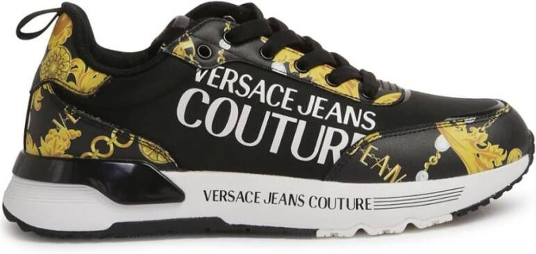 Versace Jeans Couture Zwarte Sneakers voor Vrouwen Aw24 Black Dames