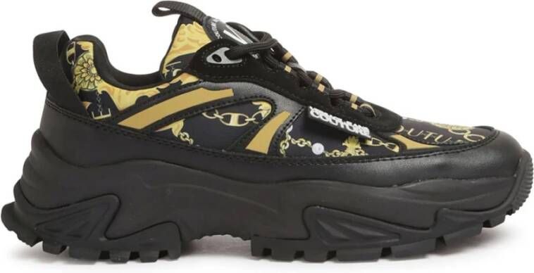 Versace Jeans Couture Zwarte Sneakers voor Vrouwen Aw24 Black Dames