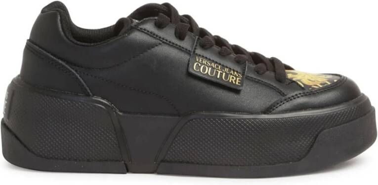 Versace Jeans Couture Zwarte Sneakers voor Vrouwen Aw24 Black Dames