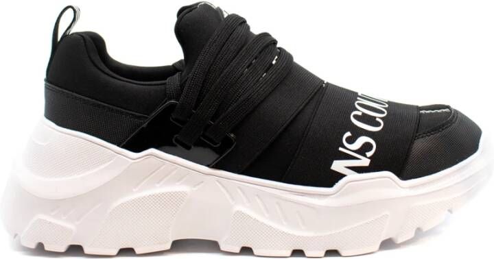 Versace Jeans Couture Zwarte Speedtrack Sneakers voor Heren Black Heren