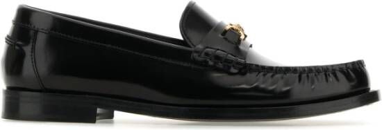 Versace Kalfsleren Loafers Black Dames