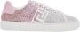 Versace Kristal Bezaaide Satijnen Sneakers Pink Dames - Thumbnail 1