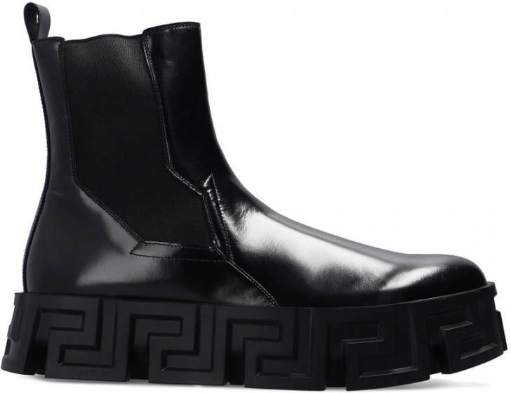 versace leather ankle boots