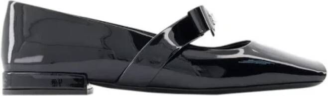 Versace Leather flats Black Dames