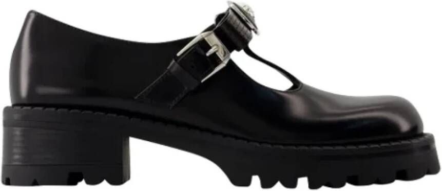 Versace Leather flats Black Dames