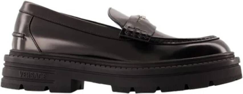 Versace Leather flats Black Dames