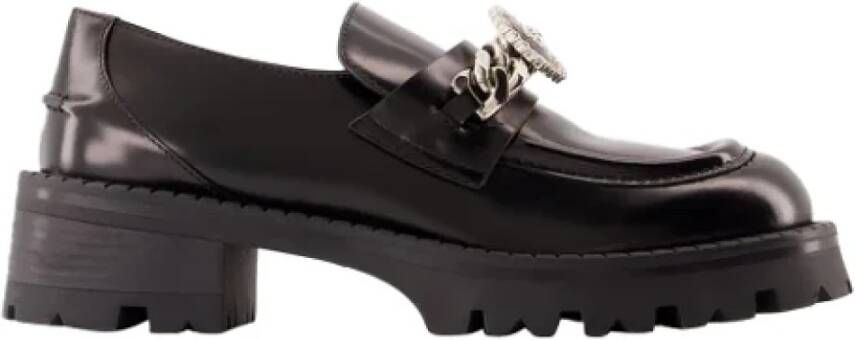 Versace Leather flats Black Dames