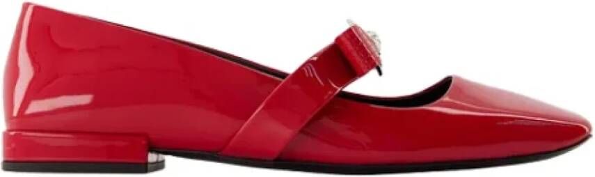 Versace Leather flats Red Dames