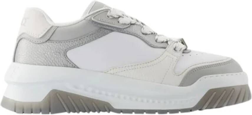 Versace Leather sneakers Gray Dames