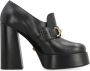 Versace Leren loafers met logo-detail Black Dames - Thumbnail 1