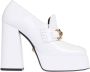 Versace Leren Loafers met Logo Detail White Dames - Thumbnail 1