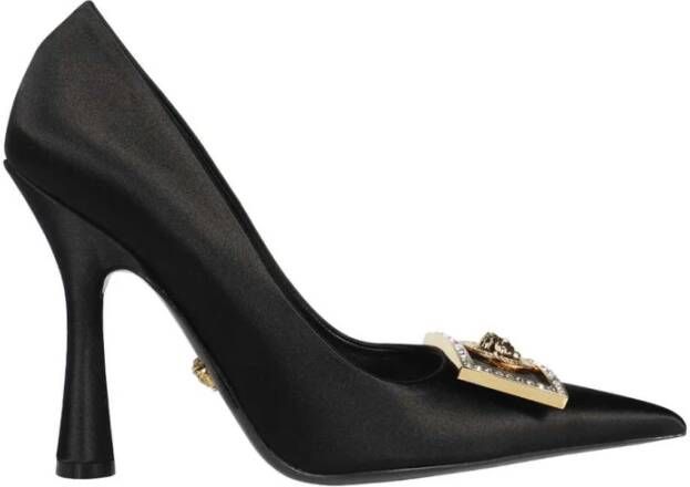 Versace Leren Pumps met Puntige Neus Black Dames