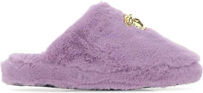 Versace Lilac eco bont slippers Paars Heren