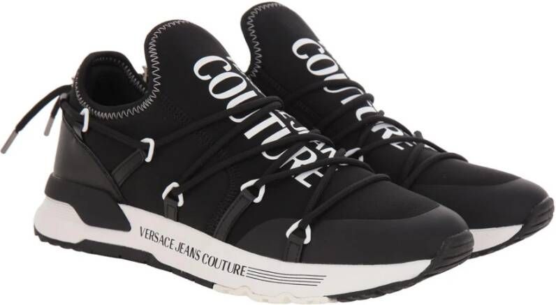 Versace Jeans Couture Zwarte Sneakers voor Heren Aw23 Black Heren