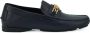 Versace Marineblauwe Kalfsleren Loafers Schoenen Blue Heren - Thumbnail 1