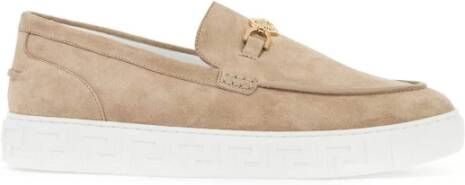 Versace Medusa '95 Greek Suede Moccasins Beige Heren