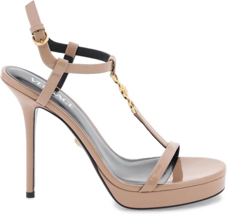 Versace Medusa 95 Patentleren Sandalen Pink Dames