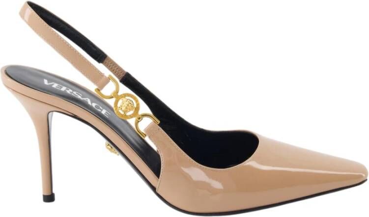 Versace Medusa 95 Pumps met Vierkante Neus van Leer Beige Dames