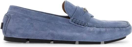 Versace Medusa Biggie Suede Drivers Blue Heren