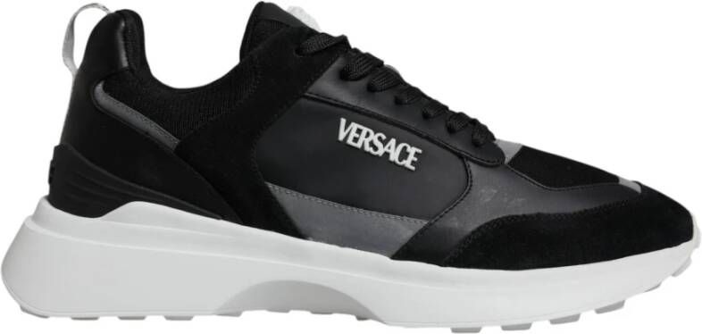 Versace Medusa Lage Sneakers Zwart Wit Black Heren