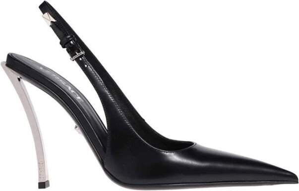 Versace Metallic Heel Slingback Pumps Black Dames