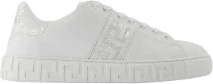 Versace Pre-owned Cotton sneakers White Dames