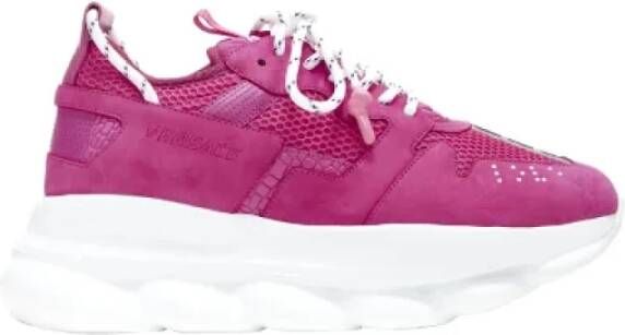 Versace Pre-owned Fabric sneakers Pink Dames