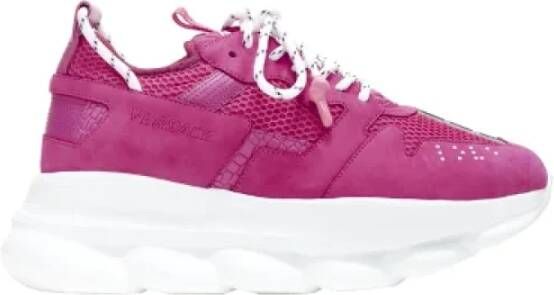 Versace Pre-owned Fabric sneakers Pink Dames