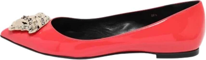 Versace Pre-owned Leather flats Pink Dames