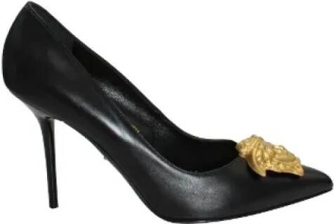 Versace Pre-owned Leather heels Black Dames