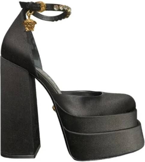 Versace Pre-owned Leather heels Black Dames