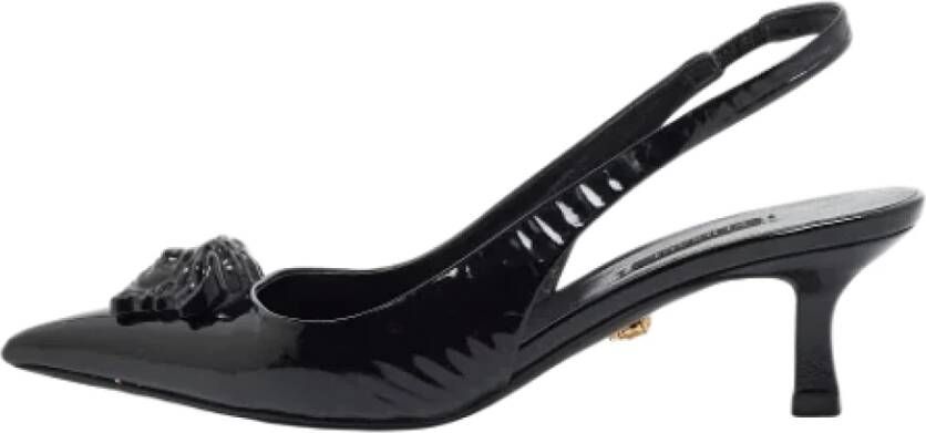 Versace Pre-owned Leather heels Black Dames