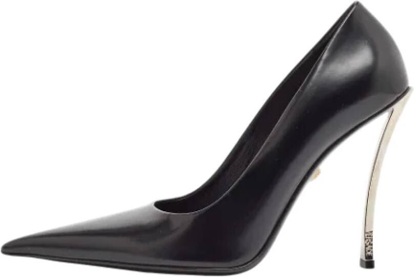 Versace Pre-owned Leather heels Black Dames