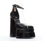 Versace Pre-owned Leather heels Black Dames - Thumbnail 1