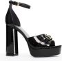 Versace Pre-owned Leather heels Black Dames - Thumbnail 1